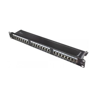 Good Connections Patchpanel 19"Cat. 6 24-P. 1 HE schwarz