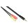 Connections Headsetadapter, 4-poliger 3,5mm Klinkenstecker an 2x 3-polige 3,5mm Klinkenbuchse, OMTP Pin-Belegung, schwarz, 0,2m