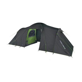 High Peak Kuppelzelt Como 4.0 (dunkelgrau/grn, mit 2 Schlafrumen)