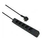 helos Steckdosenleiste ADVANCED, 5-fach, USB-Charger...