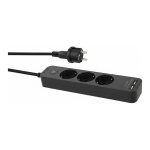 helos Steckdosenleiste ADVANCED, 3-fach, USB-Charger...