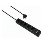 helos Steckdosenleiste CLASSIC, 6-fach, schwarz, 1,5m,...