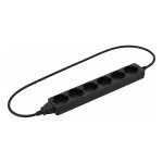 helos Steckdosenleiste CLASSIC, 6-fach, schwarz, 3,0m,...