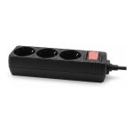 helos Steckdosenleiste CLASSIC, 3-fach, schwarz, 5,0m,...