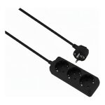 helos Steckdosenleiste CLASSIC, 3-fach, schwarz, 3,0m,...