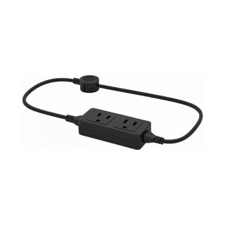 helos Steckdosenleiste CLASSIC, 3-fach, schwarz, 1,5m, ohne Schalter