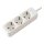 helos Steckdosenleiste CLASSIC, 3-fach, wei, 5,0m, ohne Schalter
