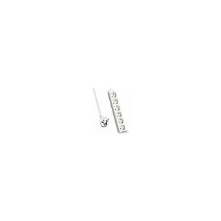 helos Steckdosenleiste CLASSIC, 6-fach, wei, 3,0m, ohne Schalter