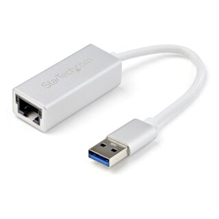 StarTech USB 3.0 auf Gigabit Netzwerkadapter - Silber - Schlankes Aluminium Design fr MacBook, Chromebook oder Tablet
