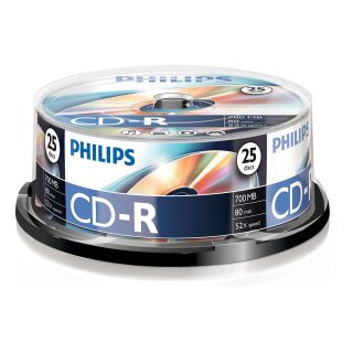 1x25 Philips CD-R 80Min 700MB 52x SP
