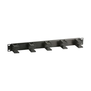 EFB 19" 1HE Kabelführungspanel, 5x Bügel für LWL, schwarz
