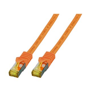 EFB RJ45 Patchk. S/FTP Cat.6A LSZH Cat.7 Rohk. 10.00m orange