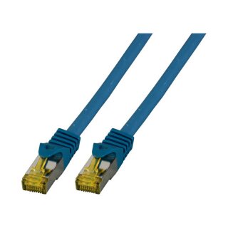 EFB RJ45 Patchk. S/FTP Cat.6A LSZH Cat.7 Rohk. 10.00m blau