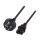 EFB Netzkabel Australien AS3112 - C13 180°,sw,1.8m,3x0.75mm