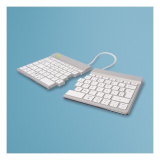 R-Go Tastatur Split Break DE-Layout kabellos weiß