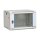 19" Wandgehäuse Flat Pack 6HE, Tiefe 450 mm, grau