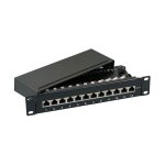 Mini-Patchpanel STP 12xRJ45 Cat.6A,10" 1HE,grau