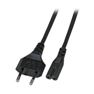 EFB Elektronik Euro-C7 power cord 180 black 1 m 2 x 0.75 mm EK502.1V2 - 1 m