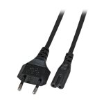 EFB Elektronik Euro-C7 power cord 180 black 1 m 2 x 0.75...