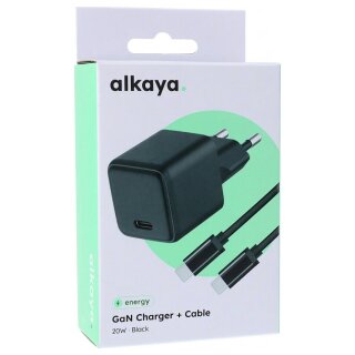 alkaya NEXUS Speed Flex Charger Set GaN Technologie 20W schwarz