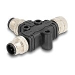 M12 T-Splitter A-kodiert 4 Pin 1 x Stecker zu 1 x Stecker...