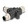 M12 T-Splitter A-kodiert 4 Pin 1 x Stecker zu 1 x Stecker und 1 x Buchse Parallelschaltung
