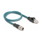 Delock M12 Adapterkabel X-kodiert 8 Pin Stecker zu RJ45...