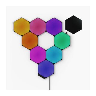 Nanoleaf Shapes Hexagons Ultra Black, Starter Kit, 9er-Pack