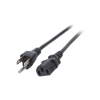 EFB Netzleitung USA/NEMA 5-15P - C13 180, schwarz, 1,8m, 3SJT AWG14 x 3C