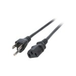 EFB Netzleitung USA/NEMA 5-15P - C13 180, schwarz, 1,8m,...