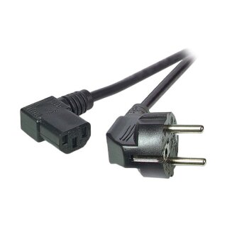 EFB Netzleitung Schutzkontakt 90 - C13 90, schwarz, 5,0 m, 3 x 1,00 mm