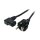 EFB Netzleitung Schutzkontakt 180 - C13 90, schwarz, 2,0 m, 3 x 0,75 mm