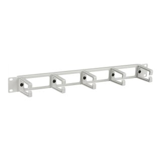 EFB 19" 1HE Kabelfhrungspanel, mit 4 Durchfhrungen 5 Kunststoffbgel RAL7035