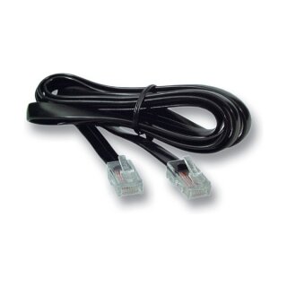 EFB Modularkabel schwarz, 2 x RJ10 (4/4) Stecker, 1:1, 0,5 m