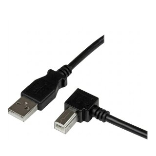 EFB USB2.0 Kabel A - B-gewinkelt St-St 1,0m schwarz, Premium
