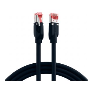 EFB RJ45 Patchkabel Cat.6A S/FTP LSZH Dtwyler 7702 TM21 schwarz 0,15m