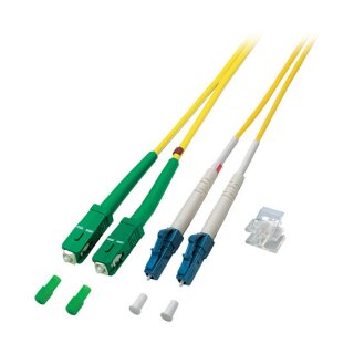 EFB Duplex Patchkabel LC-SC/APC OS2 G652D 1m LSZH 2mm gelb