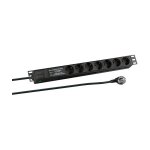 19 1HE Steckdosenleiste 7 x CEE 7/3 mit SS, im Aluprofil,...