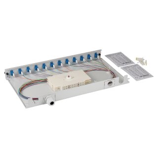 EFB Spleibox gr ausziehbar LC OS2 24xPigtails abgesetzt & 12xDuplex-Kupplung