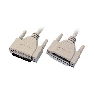 EFB Datenkabel seriell 1:1, 2x DSub 25, St.-Bu., 5,0m, beige