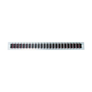 EFB Bestckte Frontblende mit 24 x SC Duplex Kupplung OM3 vertikal, grau
