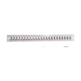 EFB Bestckte Frontblende mit 24 x LC Duplex Kupplung OM3, grau