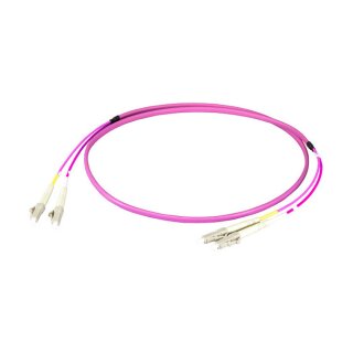 EFB Duplex Patchkabel Flat-Twin LC-LC OM4 1m LSZH 3x5mm erikaviolett