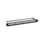 EFB Verteilerfeld 19" 1HE 24-Port metall schwarz mit...