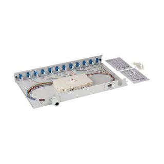EFB Spleibox gr ausziehbar LC/APC OS2 12xPigtails abgesetzt & 6xDuplex-Kupplung