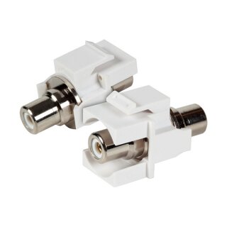 EFB Keystone Einbauadapter Cinch wei, weier Ring