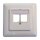 EFB 2-Port Rahmenset fr Keystones, gerader Auslass, DIN49075, RAL9003 Signalwei