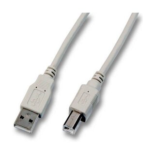 EFB USB2.0 Anschlusskabel A-B, St.-St., 1,5m, grau, Classic