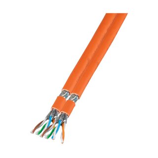 EFB Duplex LAN Cat.7 1000 AWG23 S/FTP, 2x4P CPR Dca, orange, 100m