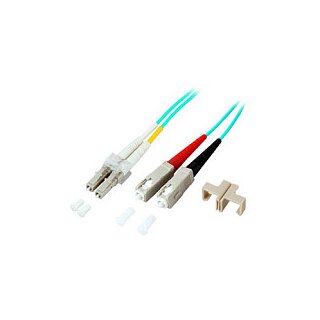 EFB Duplex Patchkabel LC-SC OM3 3m LSZH 2mm aqua